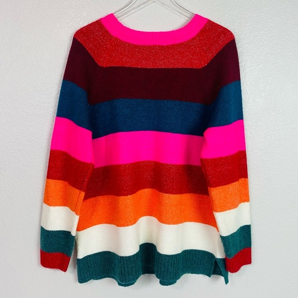Lane Bryant Multi Stripe Crew Neck Sweater Size 18/20 - Picture 3 of 6